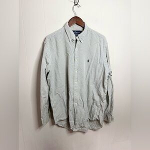 Ralph Lauren yarmouth plaid checkered dress shirt lightweight cotton 16 34x35